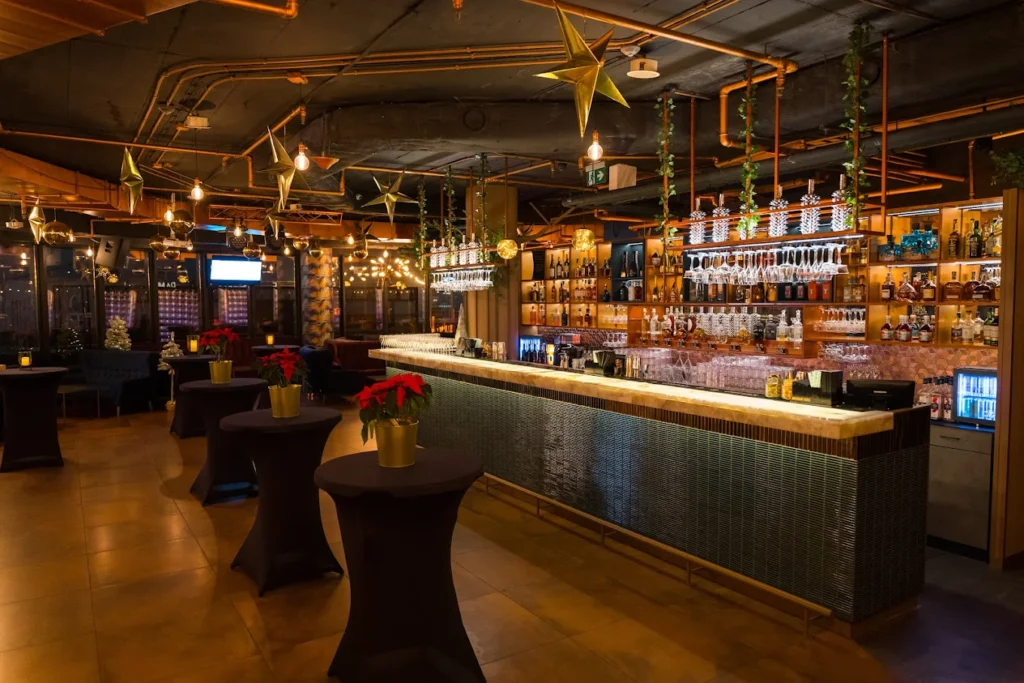 Best Gin Cocktails Warsaw: Top Spots Revealed &ndash; luxurious interior of Level 27 rooftop club in Warsaw with illuminated bar, premium spirits and vibrant nightlife atmosphere